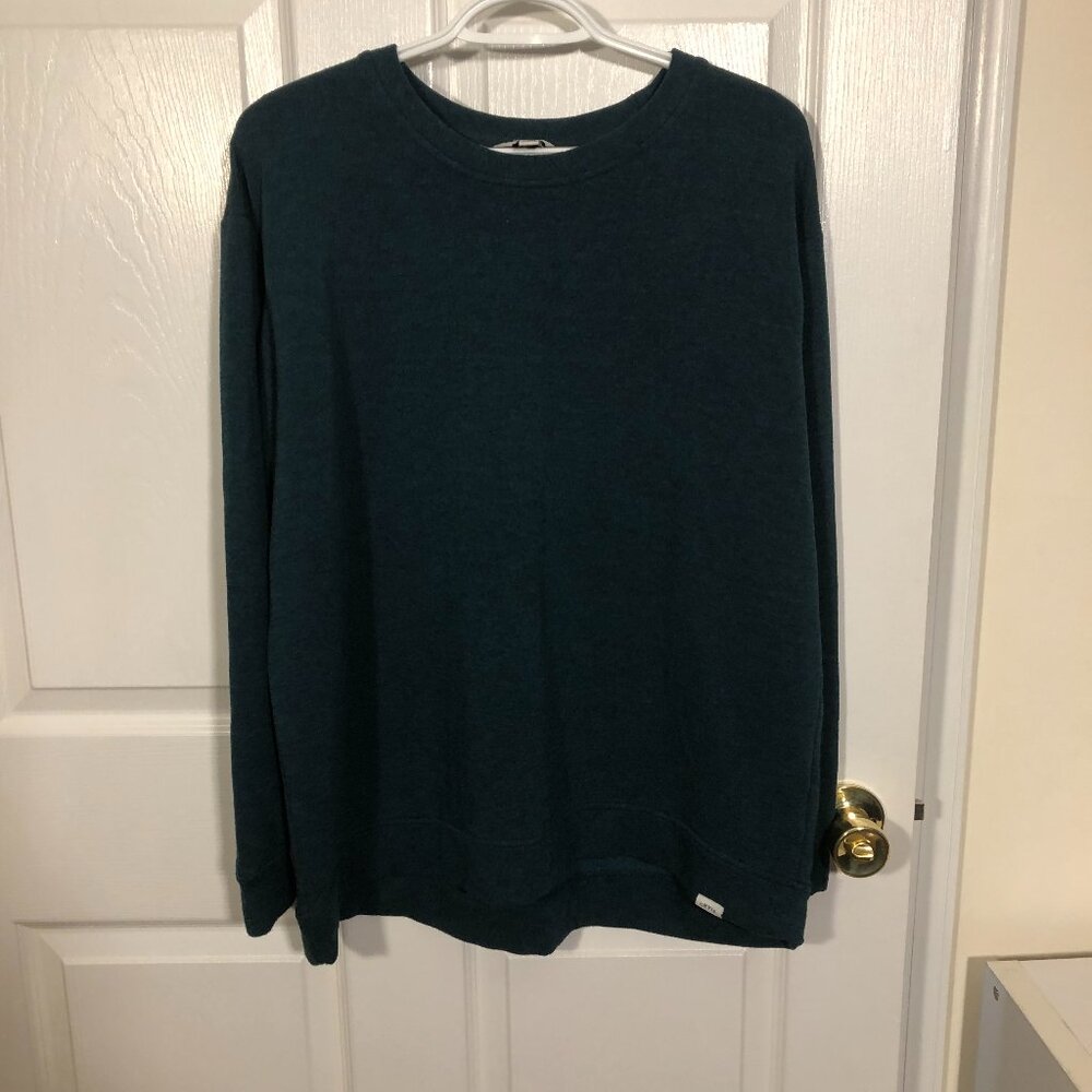 Orvis men teal crew neck long sleeve sweater, L - Picture 1 of 8